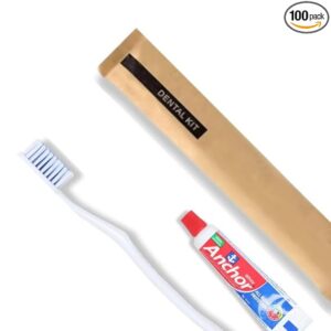 Hotel Dental Kit, Pack Of 100, With Toothbrush & 8 Gram Toothpaste